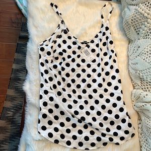 Torrid black and white Polka dot cami. NWT